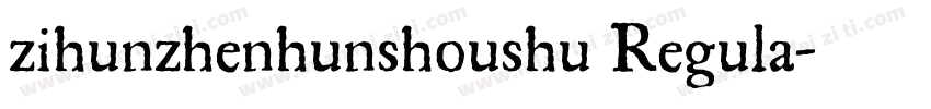 zihunzhenhunshoushu Regula字体转换